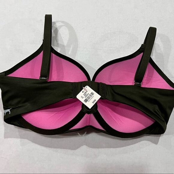 Victoria’s Secret Pink Push Up Padded Olive Bra 32DD - Picture 2 of 3